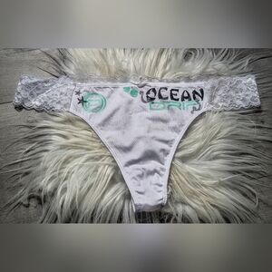 Ocean Drip Hibiscus Mint Starfish Panties XL-XXL NEW